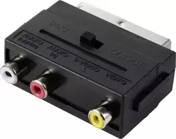 SpeaKa Professional SP-13442696 SCART adapteris [3x lizdas - 1x SCART mova] juodas (SP-13442696)