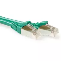 ACT Green 30 metrų LSZH SFTP CAT6A pataisos laidas su apsaugotais RJ-45 kištukais