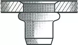 Įsriegiamoji kniedė GESIPA M6x9x18, skirta lakštams nuo 3,0 iki 5,5 mm, pakuotė po 250 vnt.