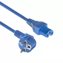ACT maitinimo laidas CEE 7/7 kampinis kištukas C15 mėlynas 1,5 m 230V 10A