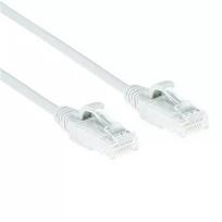 ACT White 1 metras LSZH U/UTP CAT6 duomenų centro plonas pataisos kabelis su apsaugotais RJ45 jungtimis