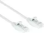 ACT White 10 metrų LSZH U/UTP CAT6 plonas jungiamasis kabelis su apsaugotais RJ45 jungtimis