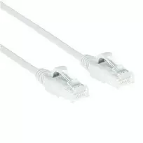 ACT White 0,5 m LSZH U/UTP CAT6 plonas jungiamasis kabelis su apsaugotais RJ45 kištukais
