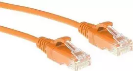 ACT Orange 2 metrų LSZH U/UTP CAT6 duomenų centro plonas lizdinis kabelis su apsauga nuo užkliuvimo ir RJ45 jungtimis