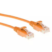 ACT Orange 0,5 m LSZH U/UTP CAT6 plonas jungiamasis kabelis su apsauga nuo užkabinimo, RJ45