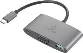 Renkforce USB-C®, VGA adapteris [1x USB-C® kištukas - 1x USB-C® lizdas (Power Delivery), VGA lizdas, USB 3.2 Gen 1 A tipo lizdas (USB 3.0)] RF-HUB-151 (RF-4754992)
