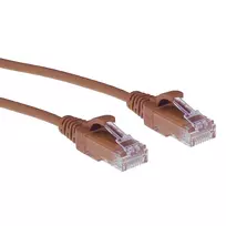 ACT Brown 7 m LSZH U/UTP CAT6 plonas jungiamasis kabelis su apsaugotais RJ45 jungtimis