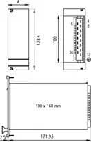SCHROFF priekinis skydelis PSM - FRONTPL.HF PSU PSM 3HE 10TE (21005477)