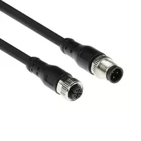 ACT Industrial 3,00 m jutiklio kabelis M12A 4 kontaktų kištukas į M12A 4 kontaktų lizdą, Superflex Xtreme TPE, ekranuotas