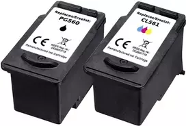 Renkforce rašalo rinkinys, suderinamas su Canon PG-560 + CL-561 (3713C006), juoda, žydra, purpurinė, geltona RF-I-C-PG560CL561BKCMY2PK RF-5706084