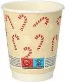 PAPSTAR 20 vienkartiniai gėrimų puodeliai Candy Canes 0,2 ml (89695)