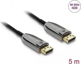 DELOCK aktyvus optinis DisplayPort 2.1 kabelis 8K 60 Hz 40Gbps 5 m