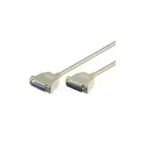 Wentronic Goobay D-SUB jungiamasis kabelis, pilkas, 1,8 m - D-SUB/IEEE 1284 kištukas (25 kontaktų) > D-SUB/IEEE 1284 lizdas (25 kontaktų) (50541)