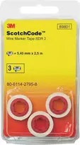 3M Scotchcode kabelių žymeklių papildymo ritinėliai, simboliai L1, L2, L3, N, Žemė, 5 ritinėliai (80-6114-2804-8)
