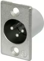Neutrik NTR-NC3MP kištukas XLR 3 polių, sidabrinis