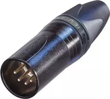 Neutrik XLR jungties kištukas, tiesus, 5 polių, juodas NC5MXX-B (1 vnt.)