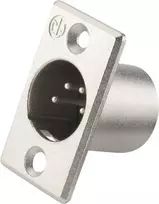 Neutrik NC4MP XLR jungtis – nerūdijantis plienas, žalvaris, nikelis, poliamidas, IP40, 1,5 V
