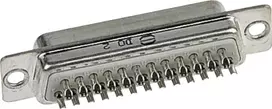 Harting D-SUB lizdo kontaktų juosta 180° 15 polių litavimo kaušeliai 09 67 015 5615 1 vnt.