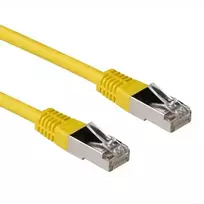 ACT geltonas 0,5 m LSZH SFTP CAT6A jungiamasis kabelis su RJ45 jungtimis
