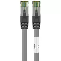 Goobay CAT 8.1 Patch Laidas, S/FTP (PiMF), Pilkas, 3 m - LSZH Halogen-Free, Varinis AWG 24 (55138)