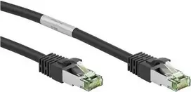 Goobay CAT 8.1 Patch Laidas, S/FTP (PiMF), Juodas, 25 m - LSZH Halogen-Free, Varis AWG 24 (66729)