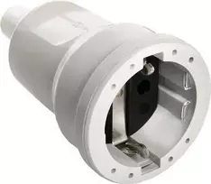 Gyslinė jungtis su apsauginiu laidu as - Schwabe 62223, PVC, 230 V, pilka, IP20 (62223)