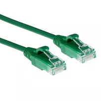 ACT Green 1 m LSZH U/UTP CAT6 plonas duomenų centro pataisinis kabelis su apsaugotais RJ45 jungtimis