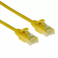 ACT geltonas 2 m LSZH U/UTP CAT6 duomenų centro plonas pataisos laidas su RJ45 jungtimis