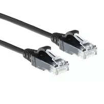 ACT Black 2 m LSZH U/UTP CAT6 plonas lizdinis kabelis su apsauga nuo užkabinimo ir RJ45 jungtimis