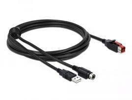 DeLOCK 85942 PoweredUSB kabelis 3 m USB Type-A Mini-DIN 3 kontaktų