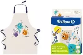 Pelikan vaikiška piešimo prijuostė - įvairiaspalvė - medvilnė - 5-7 metai - berniukams/mergaitėms (101356)