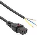 ACT maitinimo laidas C13 IEC Lock atviras galas juodas 4 m PC1026 230V 10A
