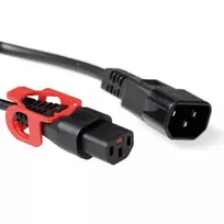 ACT maitinimo laidas C13 IEC Lock+ - C14 juodas 3 m, PC1527