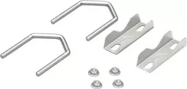 Goobay 60504 dantytosios apkabos su U formos laikikliais vamzdžiams iki 60 mm, rinkinys iš 2 vnt.
