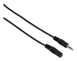 Garso ilginimo laidas Hama 00182071 5 m 3,5 mm Kištukas į Lizdą Juodas