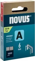 Segtukai NOVUS A Type 53, 6 mm kojelė, pakuotė po 1800 vnt. (A serijos segtuvams)