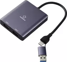 Renkforce RF-6418198 USB-C į HDMI adapteris [1x USB-A - 2x] Pilka 4K UHD 15 (RF-6418198)
