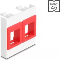 DELOCK Easy 45 modulis 2x Keystone lizdams 45x45 mm baltas/raudonas