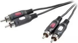 SpeaKa Professional RCA garso jungiamasis laidas [2x RCA kištukas - 2x RCA kištukas] 2,50 m juodas (SP-7869768)