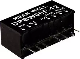 Maitinimo adapteris AC/DC MEAN WELL DPBW06G-15, įėjimas 18–75 V, išėjimas 15 V, 6 W