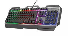 Žaidimų klaviatūra Trust GXT 856 Torac USB QWERTZ vokiška juoda RGB LED
