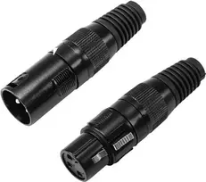 XLR 3 kontaktų jungtis Omnitronic 30200097 — vyriška/moteriška garso signalo jungtis