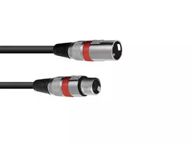 Audio kabelis Omnitronic 30220406 1m XLR 3 kontaktų juodas