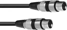 Garso adapterio laidas Omnitronic 3022075C 1x 3 kontaktų XLR moteriška į 1x 3 kontaktų XLR vyriška, 0,15 m