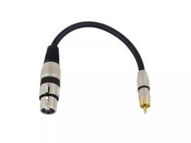 Audio kabelis XLR (3 kontaktų) RCA Omnitronic 3022075J 0,15 m Juodas