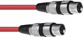 Audio kabelis Omnitronic 30220900 1,5 m XLR 3 kontaktų raudonas