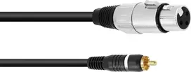 Garso adapterio laidas Omnitronic 30224028 — 1x RCA kištukas į 1x 3 kontaktų XLR lizdą, 2,00 m, juodas