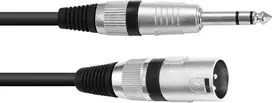 Audio kabelis Omnitronic 30225197 5m XLR (3 kontaktų) 6,35 mm juodas