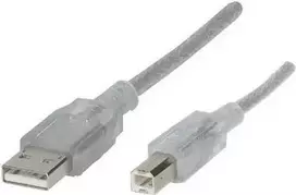 Renkforce RF-4538148 USB kabelis 3 m USB 2.0 USB A USB B permatomas (RF-4538148)