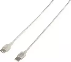 Renkforce USB 2.0 jungiamasis kabelis [1x USB 2.0 kištukas A - 1x USB 2.0 lizdas A] 3,00 m skaidrus (RF-4538152)